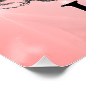 Hübsches Rosa Funkeln Happy 50. Geburtstag Poster (Ecke)