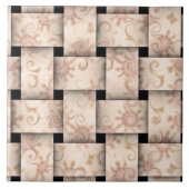 Hübsches rosa Gewebe Fliese (Vorderseite)