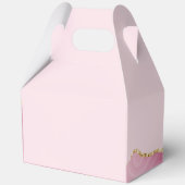 Hübsches Rosa Gold-Rente-Party Geschenkschachtel (Rückseite)