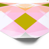 Hübsches Rosa Grüne Bleib Wild Sternchen Kind Spaß Poster (Ecke)