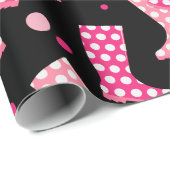 Hübsches rosa Gummi Stiefelmuster Geschenkpapier (Rolleneckpunkt)