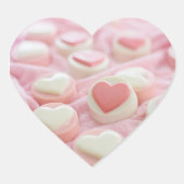 hübsches Rosa  Herz-Aufkleber (Vorderseite)