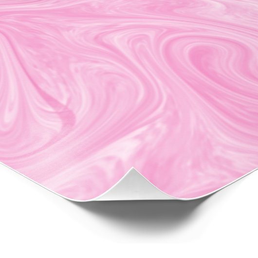 Hübsches rosa Herz Poster (Ecke)