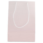 Hübsches Rosa Hochzeitssemble Brautparty Mittlere Geschenktüte (Rückseite)