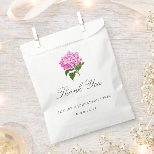 Hübsches Rosa Hydrangea Elegant Geschenktütchen (Ausgeschnitten)