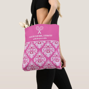 Hübsches, rosa Ikat-Muster, individuelles Tenniss Tasche