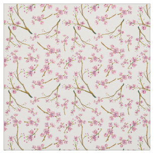 Hübsches rosa Kirschblütewatercolor-Muster Stoff