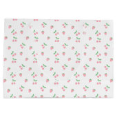 Hübsches rosa Kirschengräber Erdbeere Ästhetisches Große Geschenktüte (Rückseite)