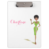 Hübsches Rosa Klemmbrett (Vorderseite)