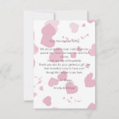 Hübsches rosa Liebe Foto Dankeskarte (Rückseite)