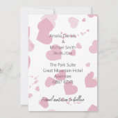 Hübsches rosa Liebe Herz Foto Save the Date Karte (Rückseite)