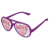 Hübsches Rosa Liebe Herz Partybrille (Schrägansicht)