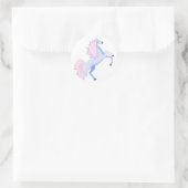 hübsches Rosa Mangon Runder Aufkleber (Tasche)
