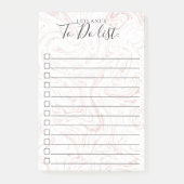 Hübsches rosa Marmormuster Post-it Klebezettel (Vorderseite)