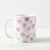 Hübsches Rosa Minze Ranunculus Pferd Kaffeetasse (Links)