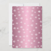 Hübsches Rosa mit Blume Kinderdusche Einladung (Rückseite)
