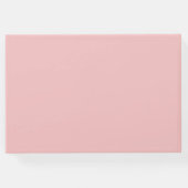 Hübsches Rosa mit blumengeschmücktem Foto Gästebuch (Rückseite)