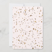 Hübsches Rosa mit Imitats Gold Virtual Brautparty Einladung (Rückseite)