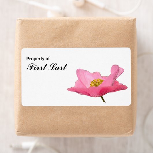 Hübsches rosa Mohnmohn-Buchzeichen (Insitu)