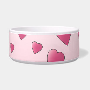 Hübsches rosa Muster der Liebe-Herzen Napf