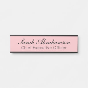 Hübsches rosa Namensschild - Bürotürschild