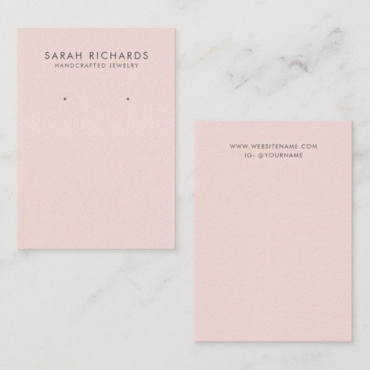 Hübsches rosa Ohrenbildschirm Visitenkarte (Vorne/Hinten)