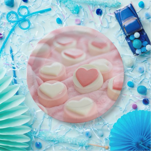 hübsches Rosa Pappteller (Party)