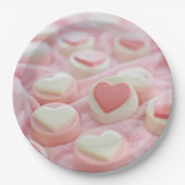 hübsches Rosa  Pappteller (Vorderseite)