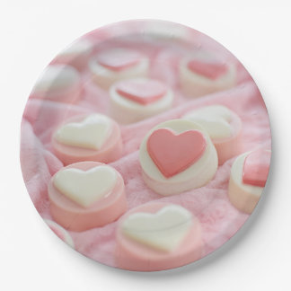 hübsches Rosa  Pappteller