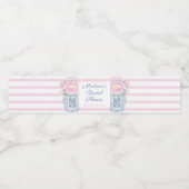 Hübsches Rosa-Peonies-Brautparty-Party Wasserflaschenetikett (Einzelnes Label)