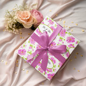 Hübsches rosa Peonys Personalisiertes Wrapping Pap Geschenkpapier