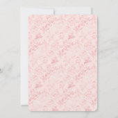 Hübsches Rosa Perlmutt Brautparty Einladung (Rückseite)