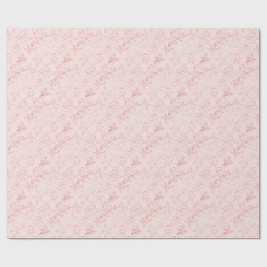 Hübsches Rosa Perlmutt Brautparty Geschenkpapier (Flach)