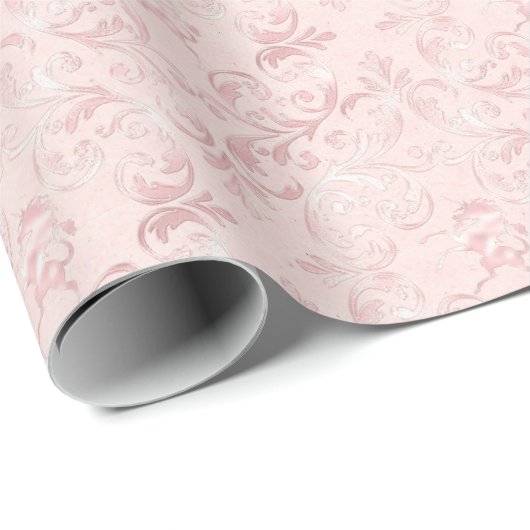 Hübsches Rosa Perlmutt Brautparty Geschenkpapier (Rolleneckpunkt)