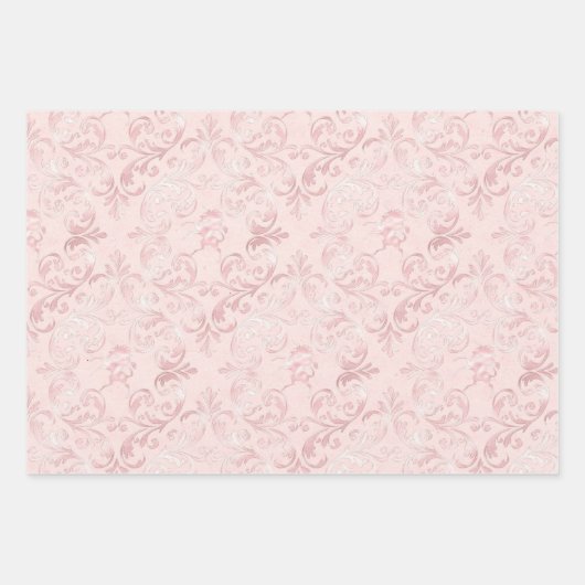 Hübsches Rosa Perlmutt Brautparty Geschenkpapier Set (Vorderseite)