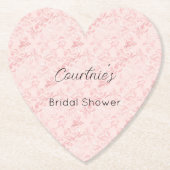 Hübsches Rosa Perlmutt Brautparty Untersetzer (Vorderseite)