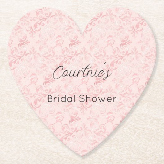 Hübsches Rosa Perlmutt Brautparty Untersetzer (Vorderseite)