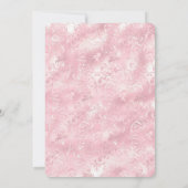 Hübsches, rosa Perlmutt, elegantes Brautparty Einladung (Rückseite)
