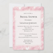 Hübsches, rosa Perlmutt, elegantes Brautparty Einladung (Vorderseite)