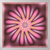 Hübsches Rosa Petals Fraktal Poster (Vorne)