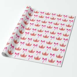 Hübsches rosa Prinzessinnen-Geburtstags-Geschenkpa Geschenkpapier