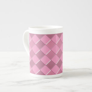 Hübsches rosa Quadrat Porzellantasse