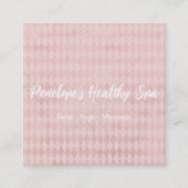 Hübsches Rosa Quadratische Visitenkarte (Vorderseite)