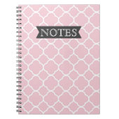 Hübsches rosa Quatrefoil Notizblock (Vorderseite)