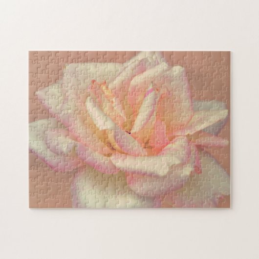 Hübsches Rosa Rose Blume Puzzle (Horizontal)