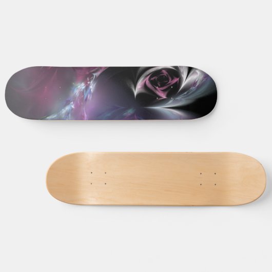 Hübsches rosa Rosen-Fraktal Skateboard (Horizontal)