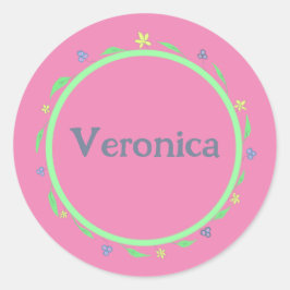 Hübsches Rosa Runder Aufkleber