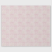 Hübsches rosa Schleife Eins Geschenkpapier (Flach)