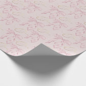 Hübsches rosa Schleife Eins Geschenkpapier (Ecke)