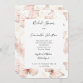 Hübsches Rosa Schmetterlinge Brautparty Einladung (Vorne/Hinten)